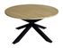 Table de jardin fixe ORIANE aluminium et acacia ronde ø 140 cm - PROLOISIRS