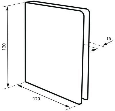 Plaque signalétique Fléche 45 bas gauche 120 x 120 mm inox brossé THIRARD