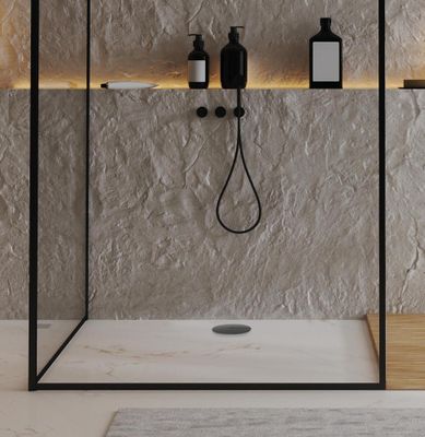 Bonde de douche dome ABS Noire diamètre 90 mm Slim+ WIRQUIN