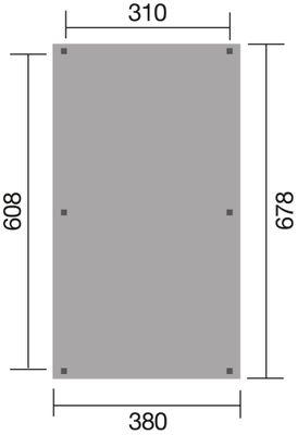 Tonnelle Carport -  651 - 500 x 115 cm Livraison gratuite domicile WEKA