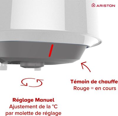 Chauffe-eau électrique 50L vertical Pro 1 R - ARISTON