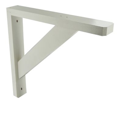 Équerre d'étagère en hêtre 290 x 290 mm blanc