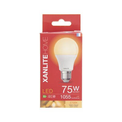Ampoule LED SMD E27 opaque 11W = 1055 lumens blanc chaud - XANLITE