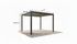 Pergola bioclimatique en aluminium gris anthracite + 4 poteaux solaires design Lignes  11,90 m², Livraison à domicile incluse - HABRITA