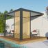 Parois ajourée pour pergola SOFIA aluminium gris imitation bois 0,96 m - ORIAL