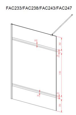 Paroi de douche à l'italienne 80x200 cm profilé chrome verre miroir 8 mm Parma - AURLANE