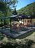 Double Carport en aluminium toit 1/2 rond  surf. Extérieur : 28,62 m² / toit plaques en  polycarbonate, Livraison à domicile incluse - HABRITA