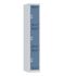 Vestiaire monobloc 1 colonne 3 cases perle/bleu 180 x 30 x 50 - SNOR