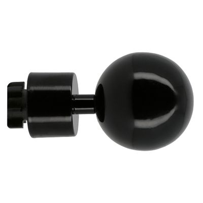 Embout déco boule en métal diam 28 mm Finition Noir brillant  par 2 - MOBOIS