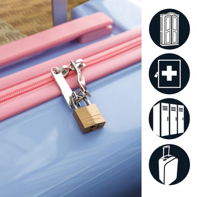 Cadenas à clés largeur 40 mm en laiton s'entrouvrant par 4 MASTER LOCK