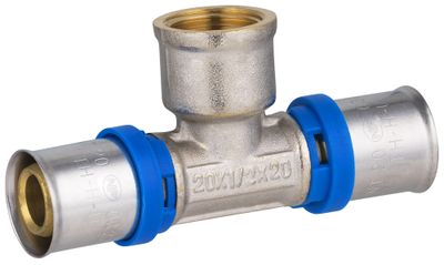 Té femelle 3/4 à sertir pour tube multicouche Ø 20 mm - QUICK PLOMBERIE
