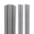 Profilés d'angle alu argent 2x finitions 1x angle intérieur pour panneaux muraux 255 cm - SCHULTE