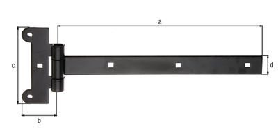 Penture festonnée 300 mm noir ALBERTS