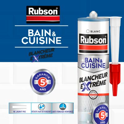 Mastic Silicone Bain & Cuisine Blancheur Extrême 280 ml RUBSON