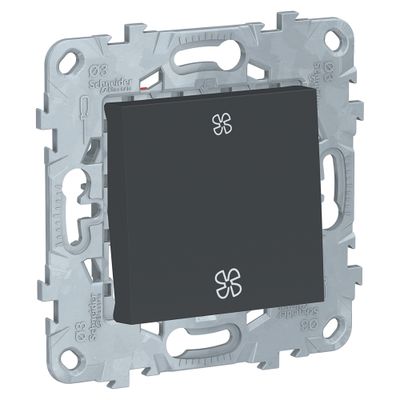 Interrupteur VMC 2 vitesses anthracite - Unica SCHNEIDER ELECTRIC