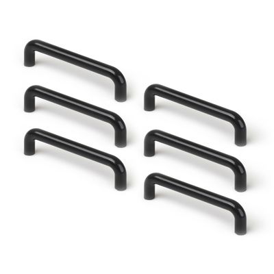 Poignée de meuble  ABS noir entraxe 96 mm par 6 REI