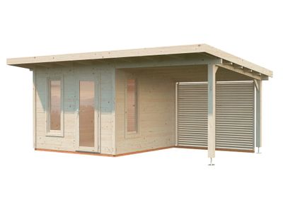 Studio de jardin en bois avec pergola Grace - 23,7 m² hors-tout - Livraison à domicile incluse - PALMAKO