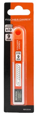 Lames de cutter cassables 9 mm par 10 FISCHER DAREX