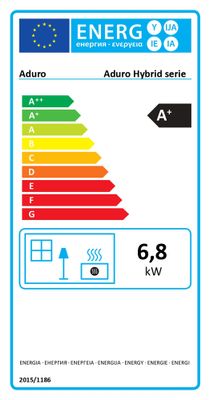 Poêle hybride à bois 7kW et granulés 6.8 kW Aduro H2 ADURO