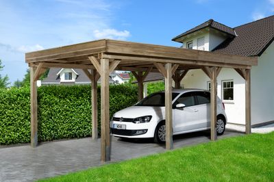 Carport simple 609 Livraison gratuite domicile, Livraison à domicile incluse - WEKA