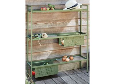 Etagère de balcon modèle 3 en acier vert PROLOISIRS Livraison à domicile incluse