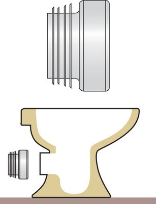Pipe WC d'adaptation droite en PPL - FITT