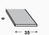 Profilé plat acier laminé à chaud verni 35 x 6 mm 2 m CQFD