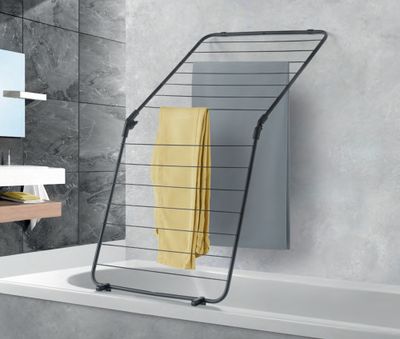 Séchoir baignoire Nevis 7m col noir mat onyx - METALTEX