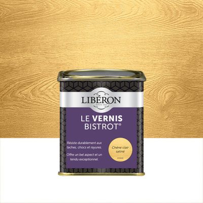 Vernis bistrot chêne clair satin 250 mL - LIBERON