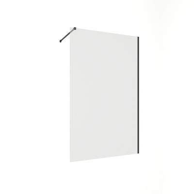 Paroi de douche à l'italienne 120x195 cm profilé noir verre transparent 6 mm Serenity - OCEA