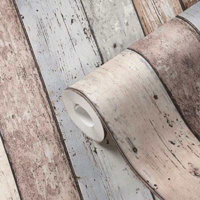 Papier peint vinyle sur intissé bois gris et blanc 53 cm x 10 m AS CREATION