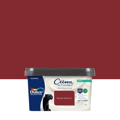 Peinture crème de couleur Rouge Glamour satin 2,25L - DULUX VALENTINE