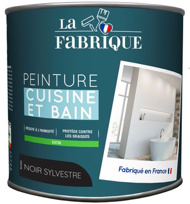 Peinture Cuisine & Bain Noir Sylvestre satin 0,5 L - LA FABRIQUE