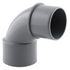 Coude PVC évacuation 87° mâle/femelle Ø40 - FITT