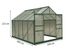 Serre jardin en aluminium  verte en polycarbonate 7,44 m², Livraison à domicile incluse - HABRITA