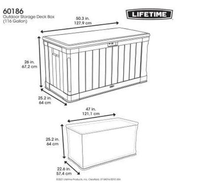 Coffre de jardin 439 litres en polyéthylène LIFETIME