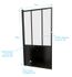Pare-baignoire pivotant avec profilés noir mat 130 x 75 cm Indus AURLANE