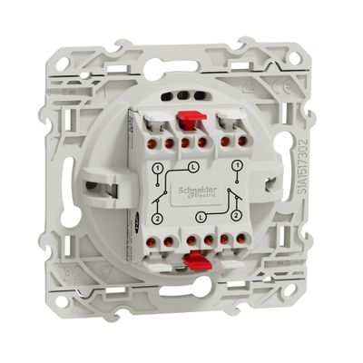Double va-et-vient blanc Odace 2011 SCHNEIDER ELECTRIC