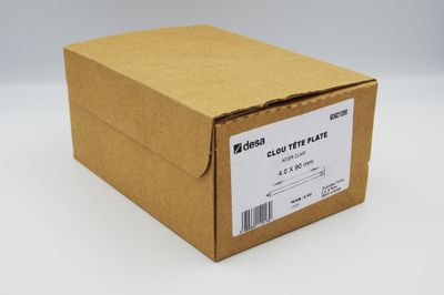 Pointes tête plate 4 x 90 mm par 5 kg DESA