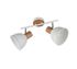 Réglette 2 spots E27 Delume blanc et bois 2x40W - REALITY
