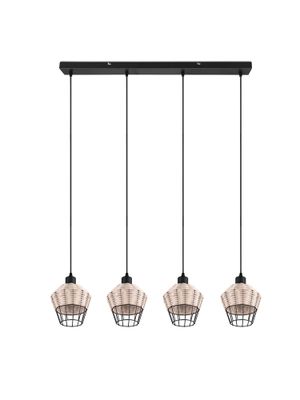 Suspension E27 Borka rotin 4x40W - REALITY