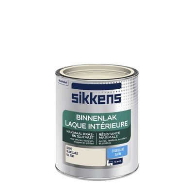 Peinture Laque intérieure blanc sable satin 0,75 L - SIKKENS