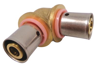 Coude à sertir pour tube PER diamètre 12 mm