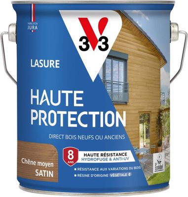 Lasure Haute Protection 8 ans satin chêne moyen 2,5 L - V33