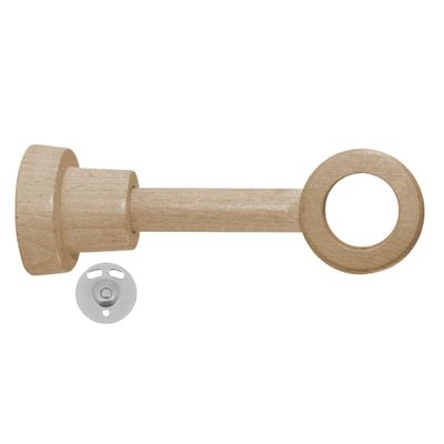 Support à oeil recoupable en bois diam 28 mm Finition Bois naturel - MOBOIS