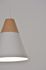 Suspension Sofia métal blanc et bois E27 Ø 20 cm- COREP