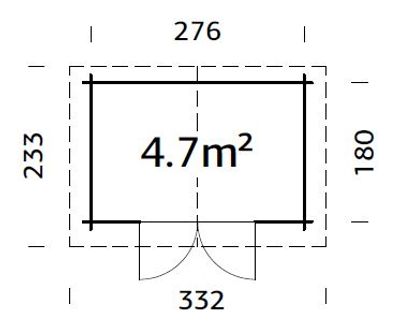 Abri de jardin en bois traité autoclave marron Valentine - 7,7 m² hors-tout - Livraison à domicile incluse - PALMAKO