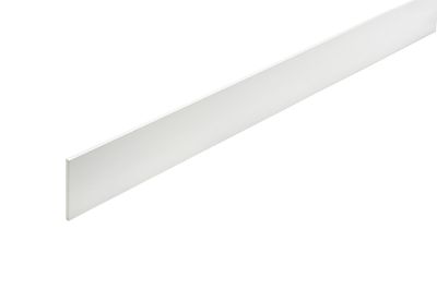 Profilé plat pour baie aluminium blanc 50 mm x 250 cm CLOSY