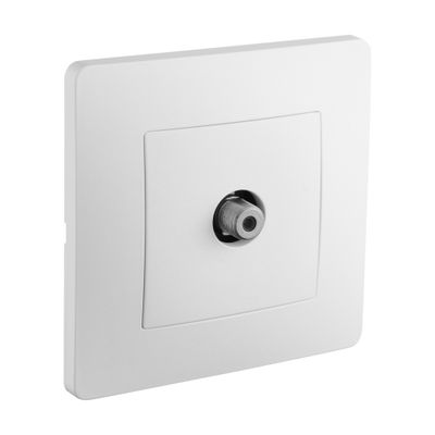 Prise TV type F blanc Caly - DEBFLEX