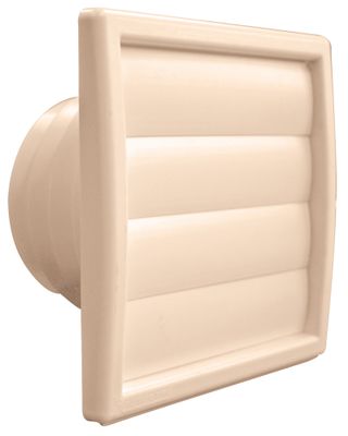 Clapet d'aération d'extérieur à volet carré couleur sable diamètre 155 mm AUTOGYRE